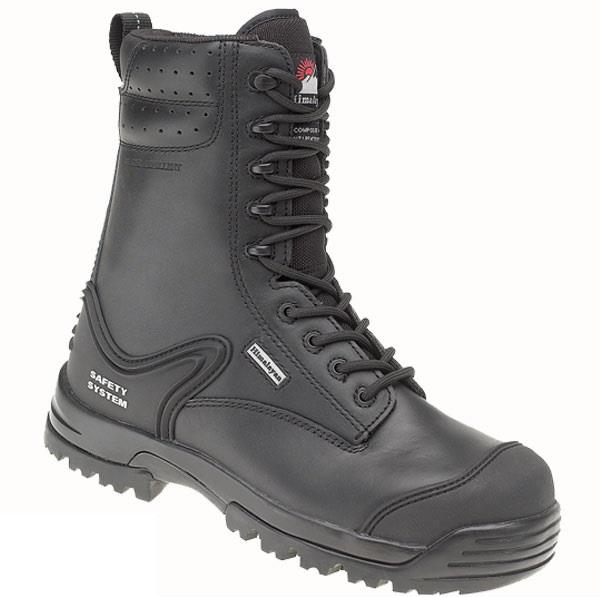 picture of S3 SRC - Black Leather Safety Combat Boot - Conforms to EN ISO 20344:2004 - BR-5204