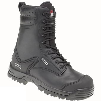 picture of Himalayan - Black Leather Safety Combat S3 Boot - BR-5204