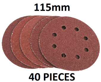 picture of Amtech 40pcs Mixed Grit Circular Sanding Sheet Set 115mm - [DK-V4076]