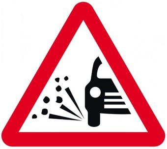 picture of Spectrum 600mm Tri. Dibond ‘Loose Gravel’ Road Sign - Without Channel – [SCXO-CI-13072-1]