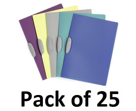 Durable - Swingclip® 30 Color Clip Folder - A4 - Assorted - Pack of 25 - [DL-226600] - (DISC-R)