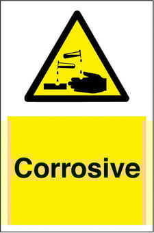 picture of Corrosive Sign - 200 x 300Hmm - Rigid Plastic - [AS-WA151-RP] 