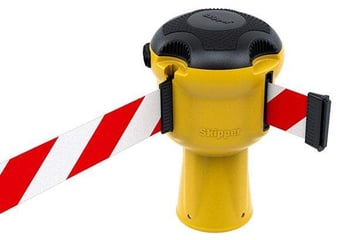 picture of Skipper Retractable Unit - Yellow with Red/White Tape - [SK-SKIPPER01-YRW]