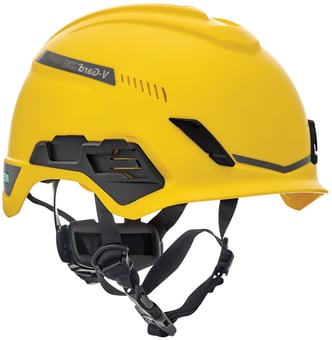 Picture of MSA V-Gard H1 Trivent - Yellow Helmet With Fas-Trac III - Vented - [MS-10194787]