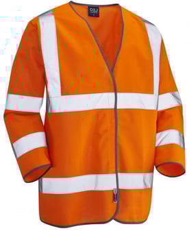 picture of Forches - Orange Hi-Vis 3/4 Sleeve Waistcoat - LE-S03-O - (DISC-R)