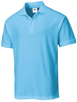 Picture of Portwest - Naples Polycotton Polo Shirt - Sky Blue - PW-B210SBR