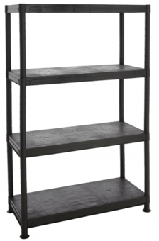 picture of BiGDUG Plastic Shed & Garage Storage Rack - 4 Shelves - 1400h x 900w x 400d mm - [BDU-PP4]