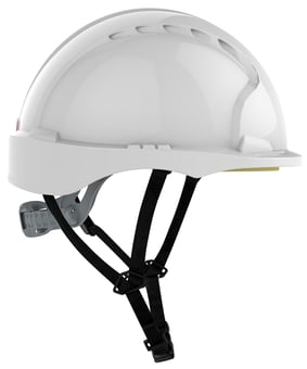 Picture of Jsp EVO3 Linesman Safety Helmet Micro Peak Slip Ratchet White  - [JS-AJG250-000-100] - (DISC-X)