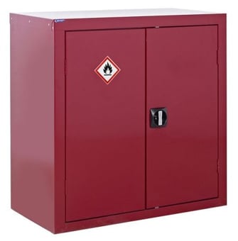 picture of QMP Flammable Liquid Storage Cupboard - 1 Shelf - 900H x 900W x 460D mm - [QM-CFL909046ZRX] - (LP)