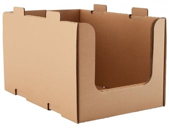 Picture of BiGDUG Cardboard Stacking Pick Bin - 340h x 400w x 600d mm - Pack of 10 - [BDU-CSPB34610]