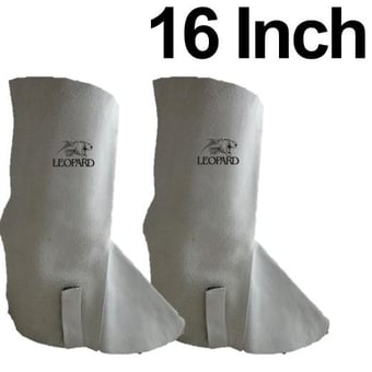 picture of Leopard Chrome Leather Gaiters - 16 Inch - [MH-CG1060016]
