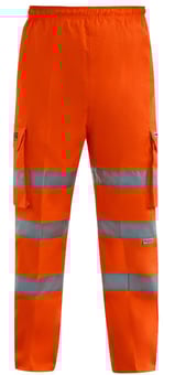 picture of Harkie Hi Vis Orange Waterproof Overtrousers - HK-H1650-OR - (NICE)