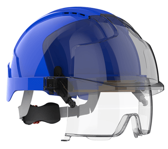 Picture of JSP - The All New EVO VISTAlens Blue/Smoke Vented Safety Helmet - [JS-AMB170-007-F00]