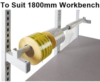 picture of QMP Above Bench Roll Rolder to Suit 1800mm Workbench - Light Grey - [QM-BGPAR18AXXXX]
