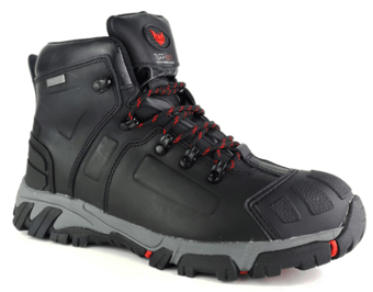 picture of Tuffking Viking Black Crazy Horse Leather Safety Boot S3 WR SRC HRO - TUFF-DRY Waterproof Membrane - GN-2125