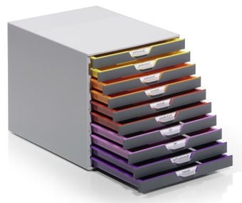 picture of Durable - VARICOLOR 10 Storage Box - Multi Coloured - 292 x 280 x 356 mm - [DL-761027] - (PS)