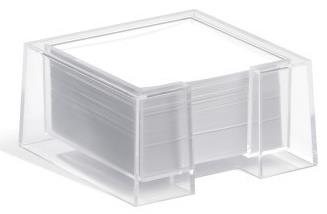 picture of Durable - NOTE BOX CUBO With 500 White Paper Notes - Transparent - 115 x 60 x 115 mm - Single - [DL-772419]