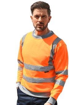 Picture of Korntex Orange Hi Vis Premium Sweatshirt - KTX-KXSWO