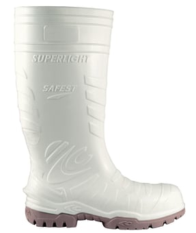 Picture of Cofra Safest White Safety PU Wellington Boot - S5 CI SRC - Non Metallic Toecap - CO-SAF