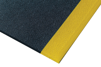 Picture of Kumfi Pebble Anti-Fatigue Mat Black/Yellow - 120cm x 18.3m Roll - [BLD-KP460BY]