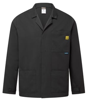 picture of Portwest AS18 - Anti-Static ESD Lab Jacket - Black - PW-AS18BKR