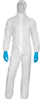 picture of Delta Plus - Disposable Coverall with Hood - Type 5/6 - White - LH-DT115