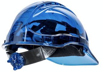 picture of Portwest - PV60 - Blue - Peak View Ratchet Hard Hat - Vented - Adjustable Wheel Ratchet - [PW-PV60BLU] - (DISC-R)