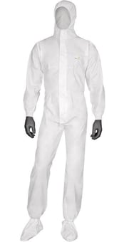 picture of Delta Plus -  Deltatek 5000 Disposable Coverall with Hood - Type 5/6 - White - LH-DT117
