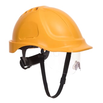 Picture of Portwest - PW55 Endurance Visor Yellow Safety Helmet - Anti - Scratch Coating - Anti-Fog Coating - [PW-PW55YER]