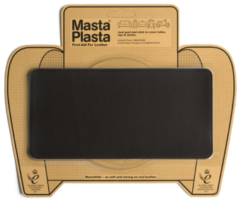 Picture of MastaPlasta Leather Repair Patch Large Plain Dark Brown 20cm x 10cm - [MPL-DARKBROWNPLAIN200X100]
