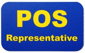 Picture of POS Representative Insert Card for Professional Armbands - Blue Background - [IH-AB-POSRB] - (HP)