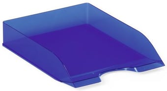 picture of Durable - Letter Tray Basic - Transparent Blue - 337 x 253 x 63mm - Pack of 6 - [DL-1701673540]