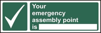 picture of Spectrum Your emergency assembly point is – RPVC 600 x 200mm - SCXO-CI-14286