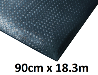 picture of Kumfi Diamond Anti-Fatigue Mat Black - 90cm x 18.3m Roll - [BLD-KD360BL]