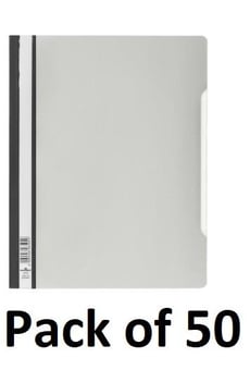 picture of Durable - Clear View PVC Folder - Grey - Pack of 50 - [DL-257010]