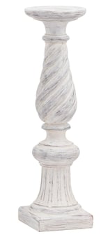 picture of Hill Interiors Antique White Twisted Candle Column - [PRMH-HI-21212]