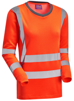 picture of Lydford Comfort EcoViz PB Women's Sleeved T-Shirt Orange - LE-TL05-O