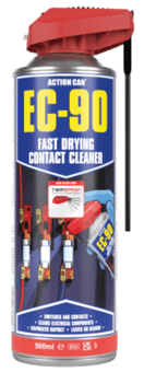 picture of Action Can EC-90 Fast Drying Contact Cleaner - 500ml Aerosol TwinSpray - [AT-33411]