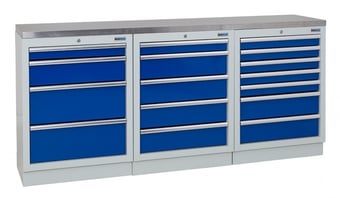 picture of BiGDUG 2041mm Wide Workbench - 4 Drawer Cabinet - 5 Drawer Cabinet - 7 Drawer Cabinet - Stainless - [BDU-TGC345GBS] - (LP)