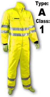 picture of Francital Anti Cut Chainsaw Hi Vis Yellow Coverall Size 2XL - [SF-FI030-DUNE-Y] - (DISC-W)