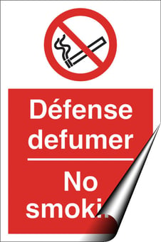 Picture of French No Smoking Sign LARGE - 400 X 600Hmm - Self Adhesive Vinyl - [AS-PR32-SAV]