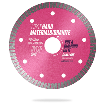 Picture of L15ST - Hard Materials Diamond Blade - 500 Cuts - 115mm Dia - [DC-6416H]