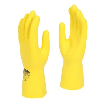 picture of Shield Latex Rubber Household Gloves - 0.40mm Palm Thickness - Yellow - BM-GR01-YELLOW