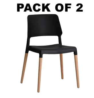 picture of LPD Riva Chair - Black - Pack of 2 - [PRMH-LPD-RIVABLACK]