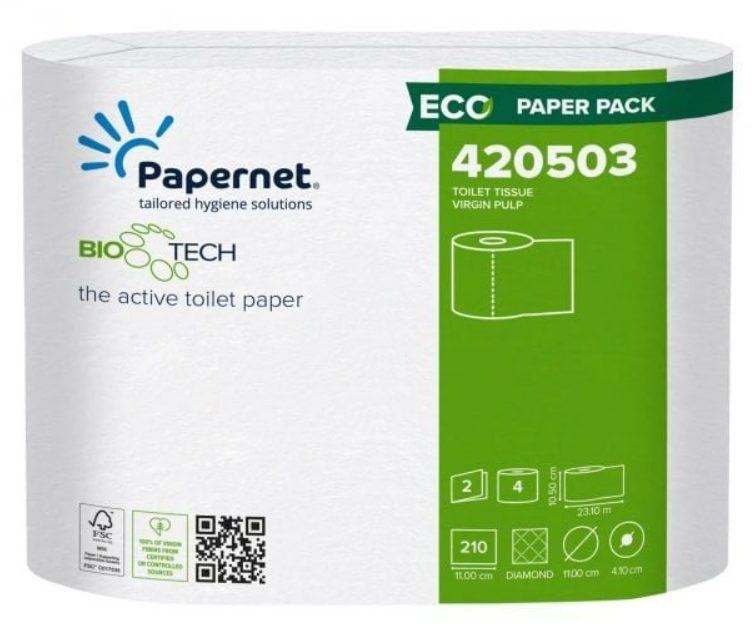 picture of Galleon Papernet Biodegradable White Toilet Paper 40 Rolls - [GU-420503]