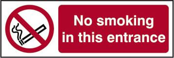 Picture of Spectrum No Smoking In This Entrance - SAV 300 x 100mm - SCXO-CI-11879