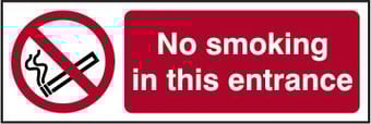 Picture of Spectrum No Smoking In This Entrance - SAV 300 x 100mm - SCXO-CI-11879