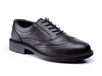 picture of City Terrain Black Leather Brogue Shoes S1 SRC - [BN-CT419B]