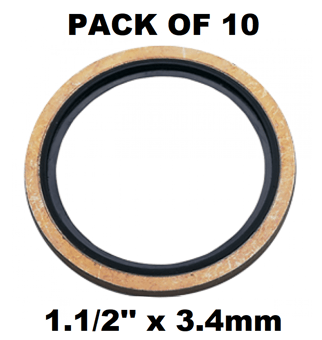 picture of PACK OF 10 - 1.1/2" BSP Self Centering Bonded Seal - [HP-BS112]