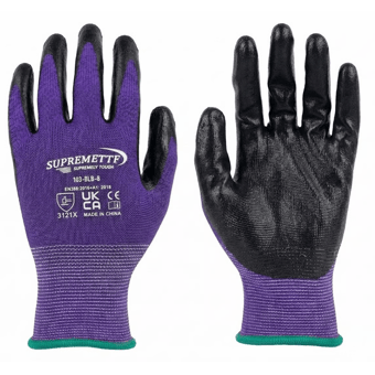 picture of Supreme TTF Smooth Nitrile Coated Palm Gloves - Pair - HT-103-BLB